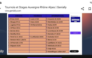 CALENDRIER TOURNOI-CIRCUIT MINIMES