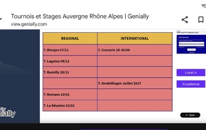 CALENDRIER TOURNOI CADET
