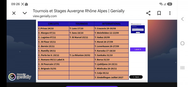 CALENDRIER TOURNOI-CIRCUIT MINIMES