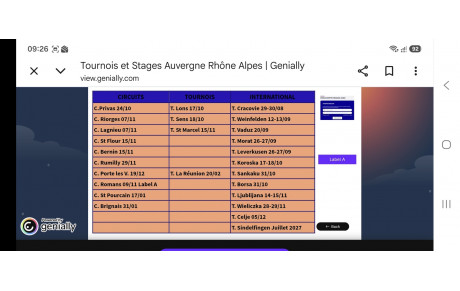 CALENDRIER TOURNOI-CIRCUIT MINIMES
