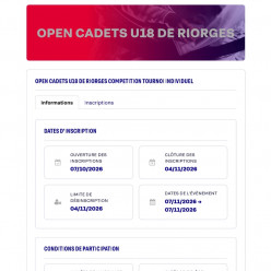 42 OPEN CADETS RIORGES
